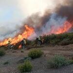 Reactivado el flanco izquierdo del incendio del campo de tiro del Teleno