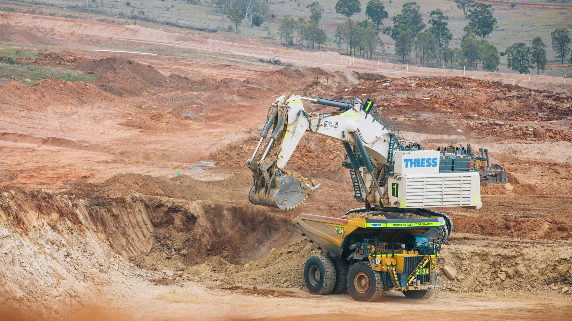Máquinas de Thiess trabajan en una mina en Australia