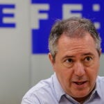 El líder del PSOE-A, Juan Espadas, durante la declaraciones realizadas a EFE