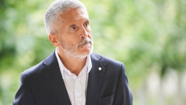 El ministro del Interior, Fernando Grande-Marlaska, durante su visita al centro penitenciario El Dueso