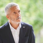 El ministro del Interior, Fernando Grande-Marlaska, durante su visita al centro penitenciario El Dueso