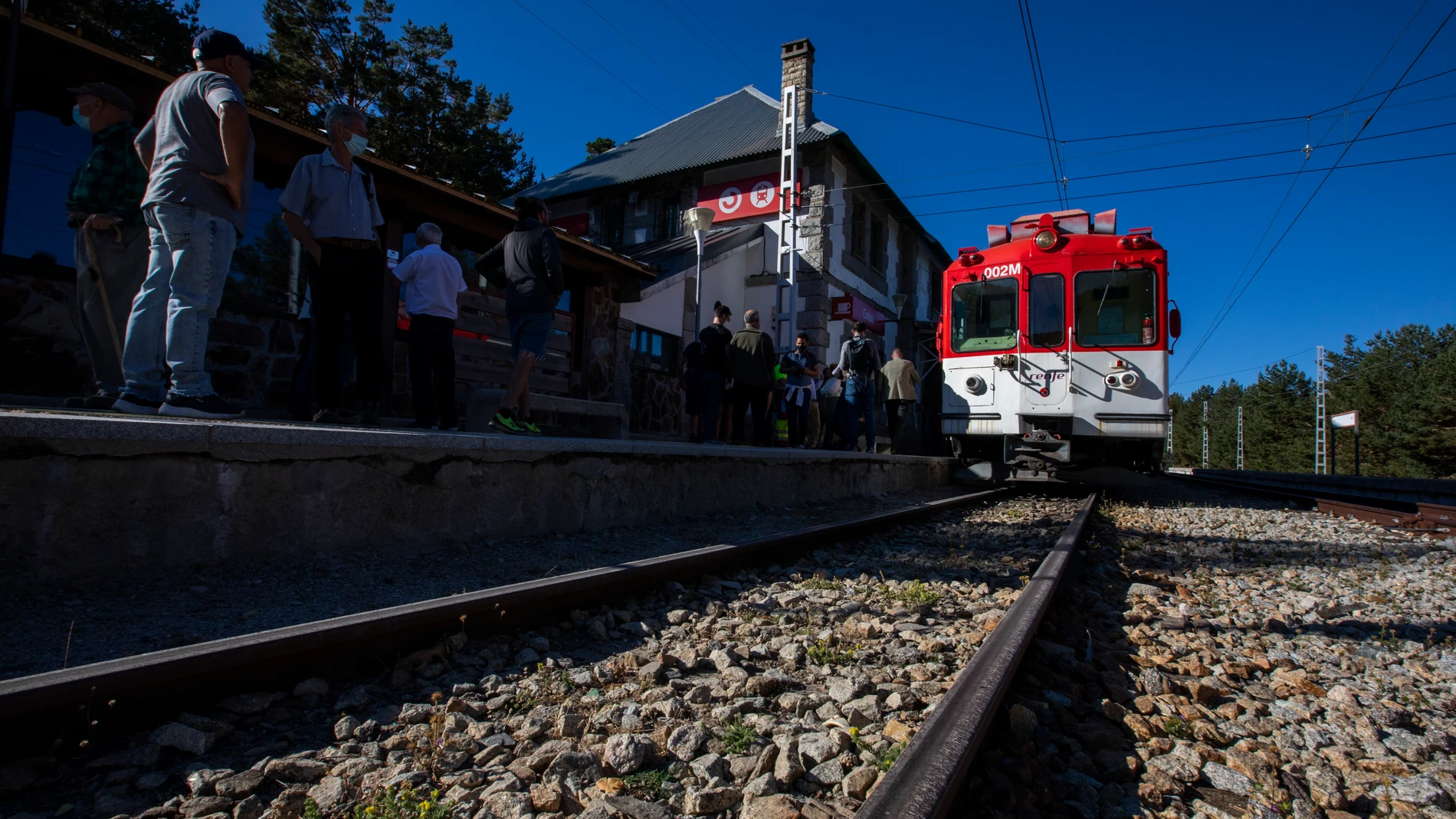 El tren, ayer, en su puesta de largo