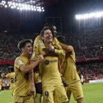 Robert Lewandowski fue uno de los responsables de la goleada del Barça en el Sánchez-Pizjuán