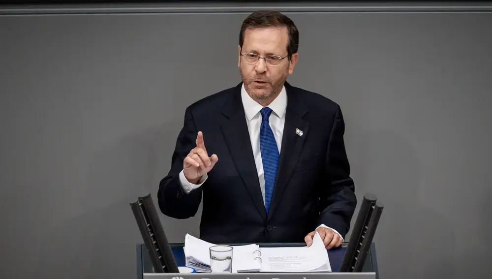 El presidente de Israel, Isaac Herzog, en su discurso en el parlamento alemán