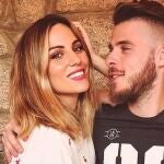 Edurne y David de Gea, portero del United