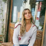 María Pombo con los vaqueros del otoño.