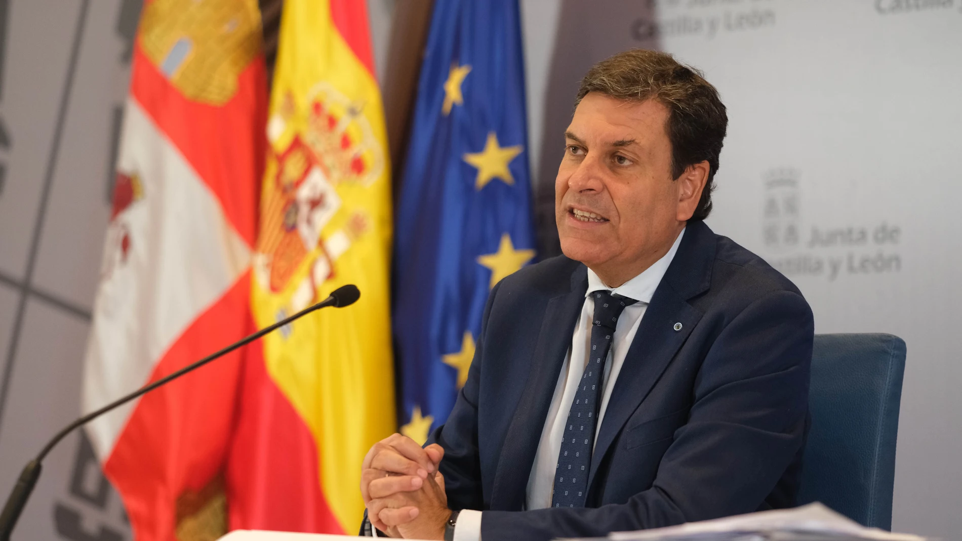 El consejero de Economía y Hacienda, Carlos Fernández Carriedo