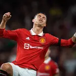 Cristiano durante el partido ante la Real Sociedad