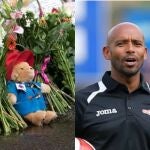 Flores en la residencia de Balmoral junto a Trevor Sinclair
