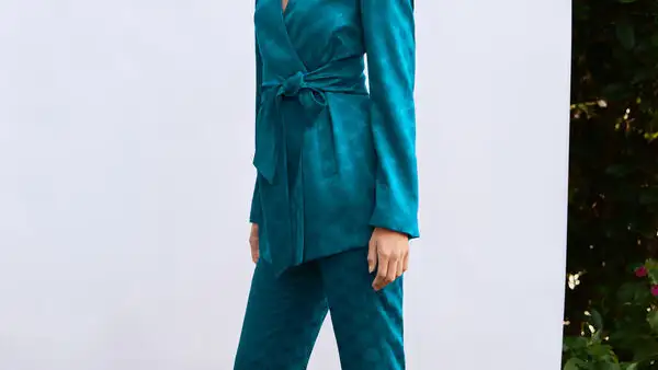 Pantalón jacquard.