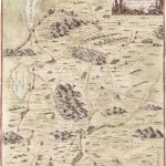 Mapa realizado por el misionero Antonio Vélez y Escalante sobre los pueblos de indios y presidios que se hallan en el Camino de Monterrey a Santa Fe de Nuevo Mexico