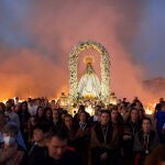 Procesión del fuego de la virgen de Peñahora en Humanes de Mohernando