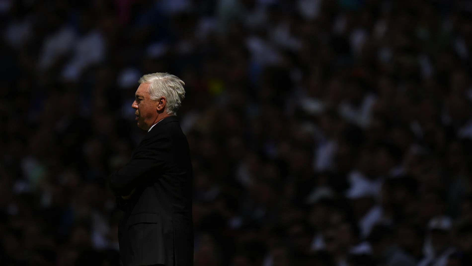 Carlo Ancelotti, en el Real Madrid-Mallorca de LaLIga