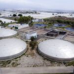 Vista aérea de la depuradora de El Bobar (Almería)