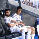 Marco Asensio, en el banquillo durante el último partido de Liga ante el Mallorca en el Santiago Bernabéu