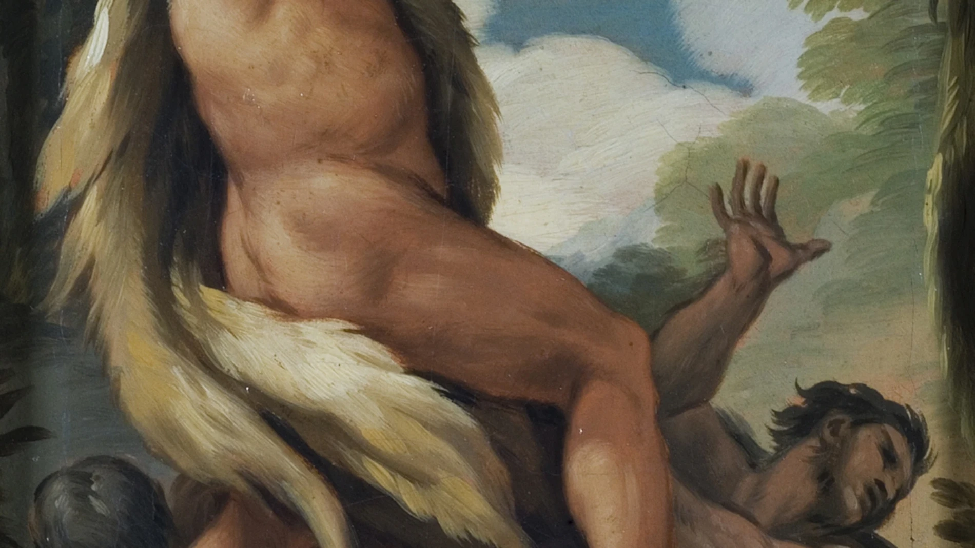 José del Castillo copió a lienzo el grabado de Luca de Giordano: «Hércules mata a Gerión»