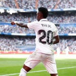 Vinicius con el Real Madrid.