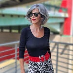 Carmen Gimeno con falda de Zara.