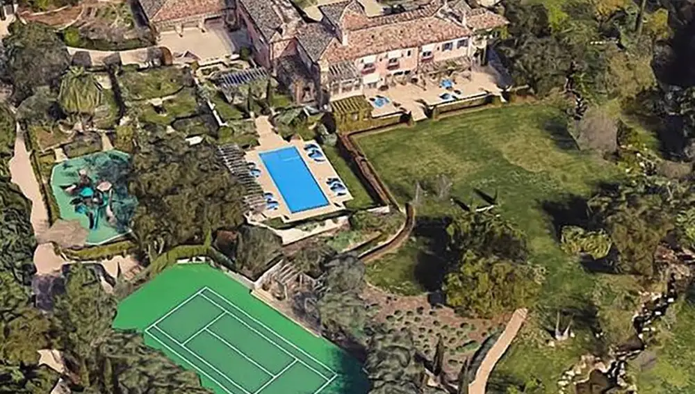 Exterior de la propiedad desde arriba.