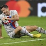 Robert Lewandowski, en el partido ante el Bayern