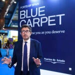 El presidente de Puertos del Estado, Álvaro Rodriguez Dapena, durante la inauguración de Seatrade Cruise Med en Málaga