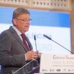 El president de la Generalitat, Ximo Puig, en la jornada 'Comunitat Valenciana Hacia el futuro' de Europa Press