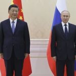 Xi Jinping y Vladimir Putin durante la reunión en Samarcanda (Uzbekistán) en septiembre