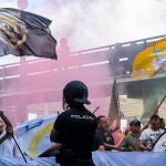 Concentración de taxistas en Sevilla