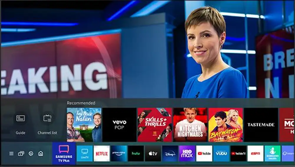 Tizen en un televisor Samsung.