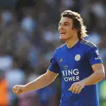 Çaglar Söyüncü con el Leicester.