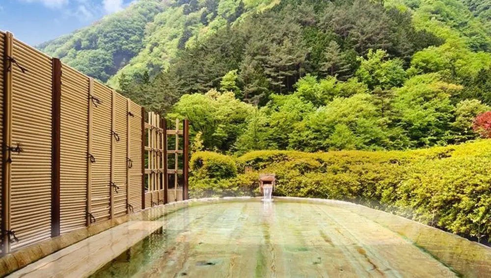 Piscina tradicional japonesa en el hotel.