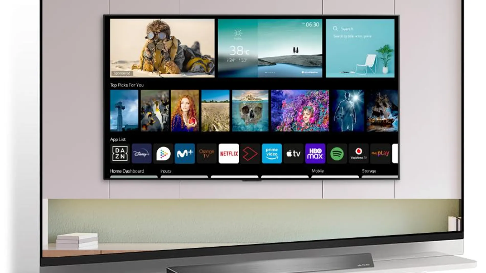 WebOS en un televisor Samsung.