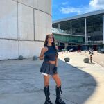 Violeta Mangriñán con look de Zara.
