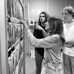 Teresa Helbig preparando el desfile para MBFW Madrid.