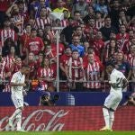 Baile de Rodrygo y Vinicius en el Metropolitano