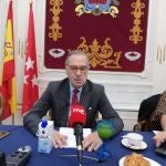 El decano del Colegio de la Abogacía de Madrid, José María Alonso, en la rueda de prensa en la que ha anunciado su renuncia a la reelección