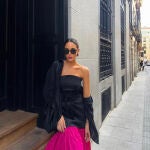 Rocío Osorno con el vestido del otoño de Zara.