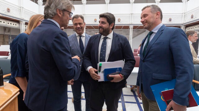 El presidente de Murcia, Fernando López Miras, comparece en la sesión de control de la Asamblea Regional