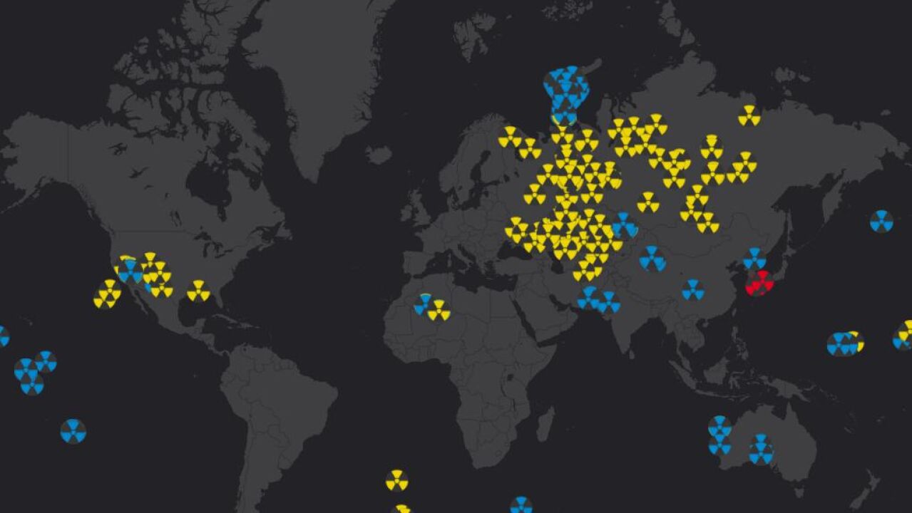 En este mapa puedes ver todas las explosiones nucleares desde 1945