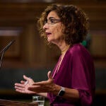 La ministra de Hacienda y Función Pública, María Jesús Montero, en el Congreso de los Diputados