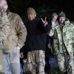 Algunos de los prisioneros liberados