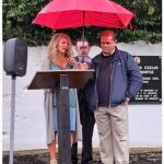 María José rama, viuda del cabo Beiro, durante el acto en el que pronunció unas palabras en las que denunció que las víctimas se sienten traicionadas