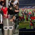 Los hinchas de Marruecos accedieron por la fuerza y sin entradas e invadieron el campo