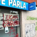 Ataque sede del PP en Parla