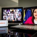 En la imagen, la presidenta de Ciudadanos, Inés Arrimadas, durante una reunión telemática de la Ejecutiva nacional del partido durante la pandemia