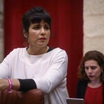 La ex presidenta del Grupo Parlamentario Adelante Andalucía, Teresa Rodríguez, en la Cámara