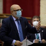 El portavoz del Grupo Parlamentario Vox en el Parlamento andaluz, Alejandro Hernández