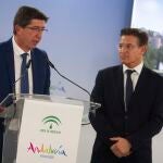 El vicepresidente de la Junta, Juan Marín, y el alcalde de Granada, Luis Salvador, en una imagen de archivo