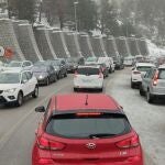 Colapsada la carretera de Navacerrada