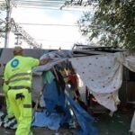 Asentamiento chabolista en Madrid
